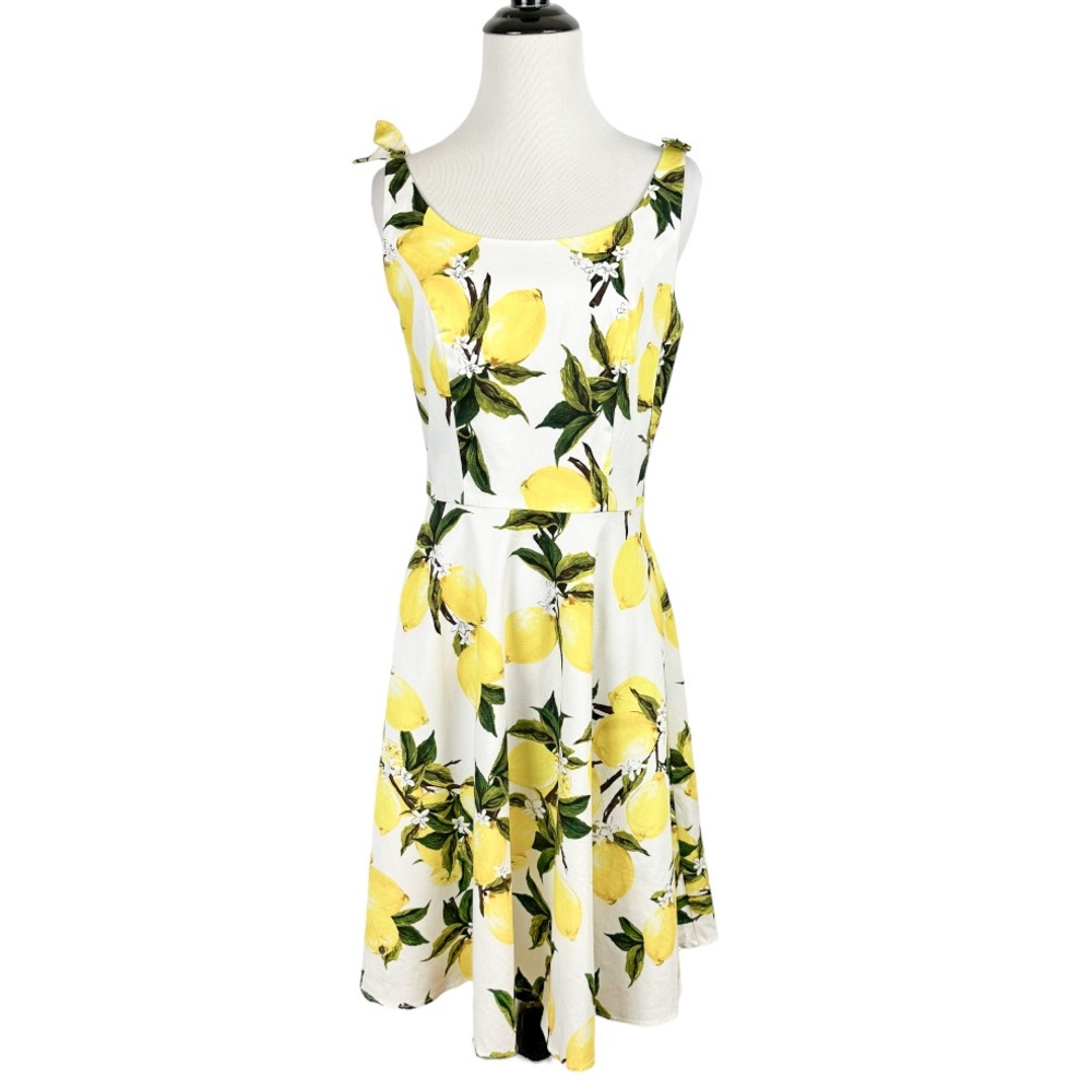 Bbonfinedress Lemon Print Summer Dress Pinup Size Medium